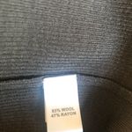 St. John Wool Blend Ribbed Mock Neck Sleeveless Sweater Shell Brown Sz. M Career Photo 5