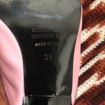 Vintage 90s Lumiani Pink leather pointed toe kitten heels mules pumps flower floral Italy #coquette #fairycore #glamour #prom #formal office siren classy RARE EUR 38 Photo 2