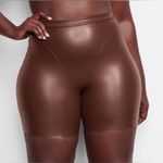 SKIMS  NWT Women’s Faux Leather‎ Biker Shorts in Cocoa Size XXS Photo 11