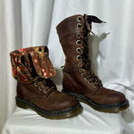 Dr. Martens  Triumph Brown Leather Floral Boots | US 6 Photo 0