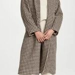 NILI LOTAN Houndstooth Kidman Coat Brown Size L Photo 0
