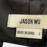 Jason Wu  Black Ruched Front Tie Shoulder Maxi Dress Size Large Photo 4