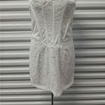 Princess Polly  Brea Strapless Mini Dress Size 12 White Embroidered Lace Party Photo 6