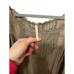 Magnolia Pearl Olive polka dot silk dress tunic one size Rare Vintage Brown Photo 4