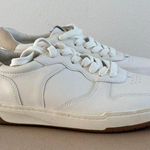 Madewell Court Sneakers in White Leather in Ivory Multi, Size 7.5 Photo 0