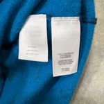 Anne cole Anne Klein Cashmere Boat Neck Sweater Top Size L Blue Geometric Luxury Modern Photo 4