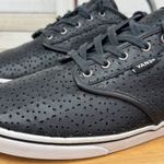 Vans Atwood Perforated Leather Low Top Lace Up Sneakers Black Womens 10 Photo 6