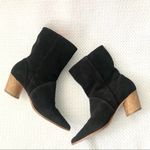 Bernardo FELIX Black Suede Pointed Slip On Ankle Boot Fringe Trim 6.5 Round Heel Photo 6