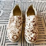 Crown Vintage Cow Slip On Shoes White Tan 10 Brown Photo 0