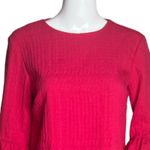 ZARA Dress Womens Small Hot Pink Mini Dress Bell Sleeves Boho Bohemian Colorful Photo 4