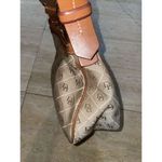 Dooney & Bourke Vintage Dooney Bourke Brown Signature‎ Canvas Leather Bucket Satchel Handbag Photo 2