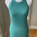 Hem & Thread  Teal Blue Green Racerback Knit Sleeveless Knit Tank Top Size M Photo 0
