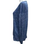 Mango MNG  Blue Sparkly Silver Metallic Thread Long Sleeve Womens Top Size‎ L Photo 2