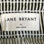 Lane Bryant NWT High Rise Belted Shorts Womens 16 Black White Striped Coastal Photo 4