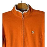 Peter Millar Sweatshirt Women Small Orange Cotton Full Zip Mock Neck Outdoor Photo 2