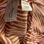 Joie NWOT   Zebra Print Tie Front Blouse Sz XS Long Sleeve Ballet Dance Orange Photo 3