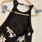 Coco + Carmen  Women’s  Small Beautiful Black Alter Back Lily Printed Flare Dress Photo 3