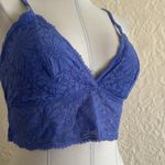 Aerie Lace Padded Longline Bralette Baja Blue Bra NWT Large Photo 2