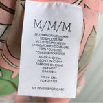 CAbi 5351 Tropical Sleeveless Monstera Leaf Print Blouse Size Medium Peachy Pink Photo 5