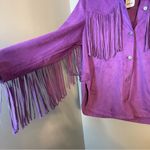 We The Free Purple Fringe Women's Jacket Vegan Leather XS Photo 1