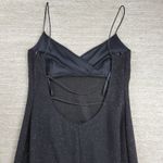 City Triangles Vtg  Black Glitter Prom Dress M Strappy Open Back Y2K 90s Evening Photo 10