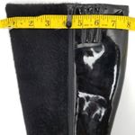 Maher Italian Expression Women's Suede Patent leather Riding Boots Black Size 39 Photo 2