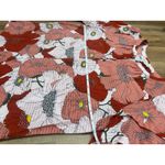 Loft Hibiscus Floral Red Pink Blouse XS Photo 5