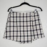 Princess Polly New Black & White Breanna Check Plaid Skort Size 4 Photo 0