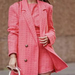 ZARA  Textured Tweed Oversized Blazer Photo 0