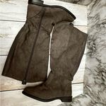 Lane Bryant Gray Wide Knee Boots Witchy Whimsigoth Dark Academia Vibes Lightweight Cloth Photo 8