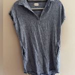 Altar'd State Navy and White Striped Coastal Vibes Dress Photo 0