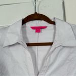 Lilly Pulitzer  100% cotton collar frill sleeves white top Photo 5