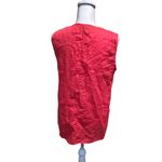 Elie Tahari Elite Tahari size Large‎ island hibiscus tank top v-neck 100% linen embroidered Photo 1