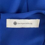 The Impeccable Pig  Sleeveless Lace Accent Mini Dress‎ in Blue Size Small Photo 2