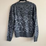 Heartloom ✨  Natalia Wool Blend Leopard Print Pullover Sweater in Charcoal Gray S Photo 10