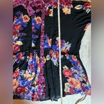 Free People Floral Button-Up Tunic Blouse Mini Dress Photo 6