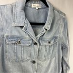 Bella Dahl Cropped Light Wash Denim Jacket Cotton Tencel Utility Western Photo 3