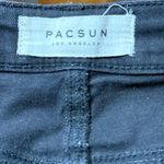 PacSun  Black Denim Shorts Lace-Up High Rise Super Stretch Shortie 26‎ Photo 4