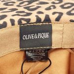 NWT Olive & Pique Leopard Print Wool Wide Brim Fedora Hat Tan Black Boho Fall Brown Photo 11