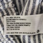 A New Day  Striped Navy and White Linen Shorts Size Medium Linen Blend Shorts Photo 6