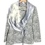 Elite Champagne 2 PC Blazer Shell Silver Brocade Mother of Bride Church Size 10 Photo 0