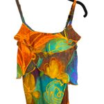 Jams World Rose Path Mini Dress Abstract Art to Wear Quirky Ruffle Size XS Photo 4