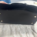 Kate Spade New York Small Women's Black Velvet Pearl-Embellished Top Handle Bag Photo 7