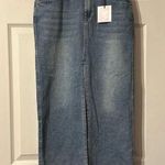NWT Happily Grey Denim Jean Maxi Skirt 5 Size undefined Photo 0