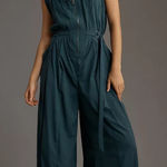 Anthropologie Daily Practice Descent Sleeveless Jumpsuit Teal XL Photo 0
