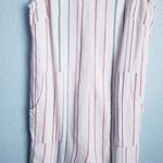 American Eagle V-neck Striped Linen Blend Jumpsuit Photo 3
