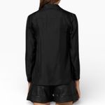 Sandro  Black Silk-twill Pleated Lanna Blouse Noir XS Photo 3