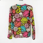 Vera Bradley Brown Floral Cotton Long Sleeve Pocket Button-Up Shirt Size Small Photo 1