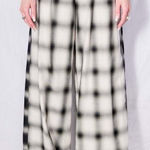 Assembly New York White Plaid Clean Pant Wide Leg Grunge Streetwear EUC Size S Photo 0