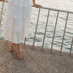 Selfie Leslie Catalina Tiered Ruffle Maxi Dress White Photo 4